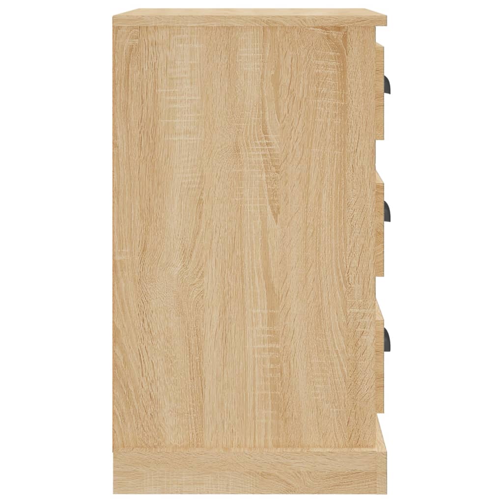 vidaXL Mesita de noche madera contrachapada roble Sonoma 39x39x67 cm
