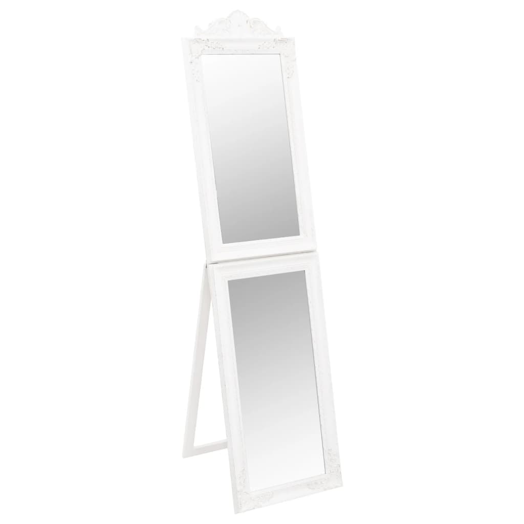 vidaXL Espejo de pie blanco 40x160 cm