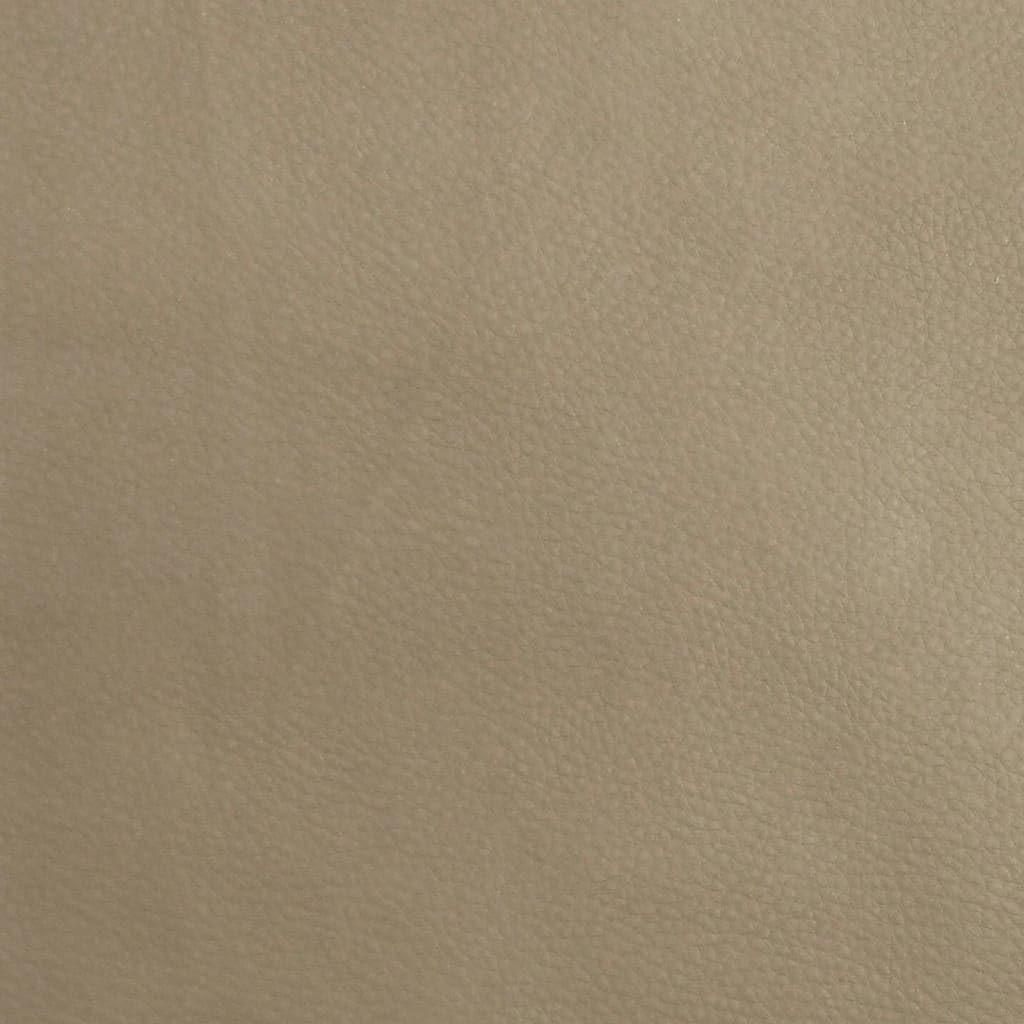 vidaXL Reposapiés de cuero sintético color capuchino 60x60x36 cm