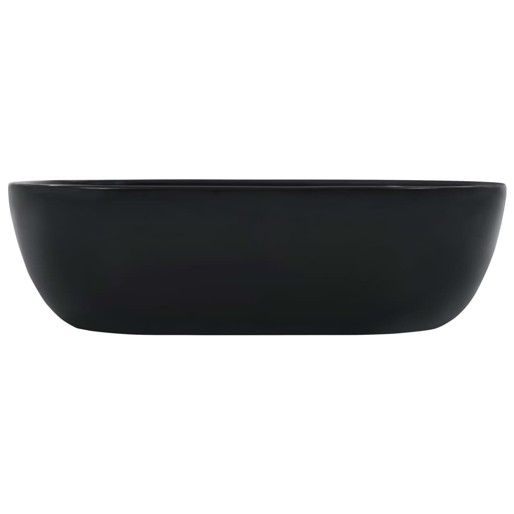 vidaXL Lavabo 45,5x32x13 cm cerámica negro