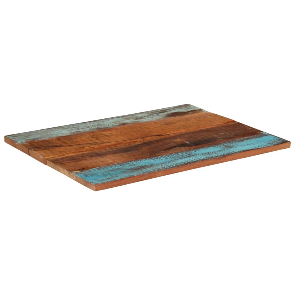 vidaXL Tablero de mesa madera maciza reciclada 90x70x(2,5-2,7) cm