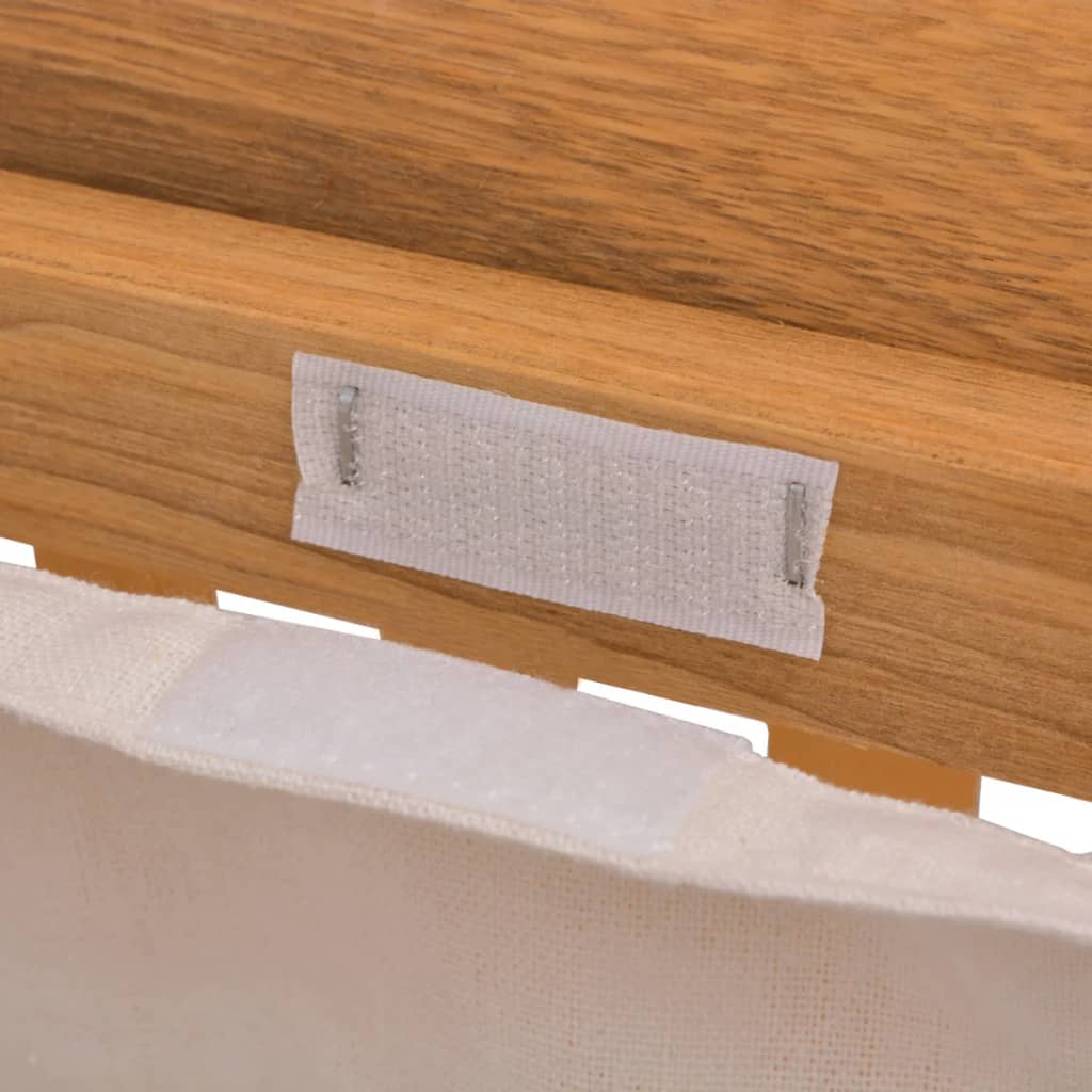 vidaXL Cesto para ropa sucia madera maciza nogal 39x39x65 cm