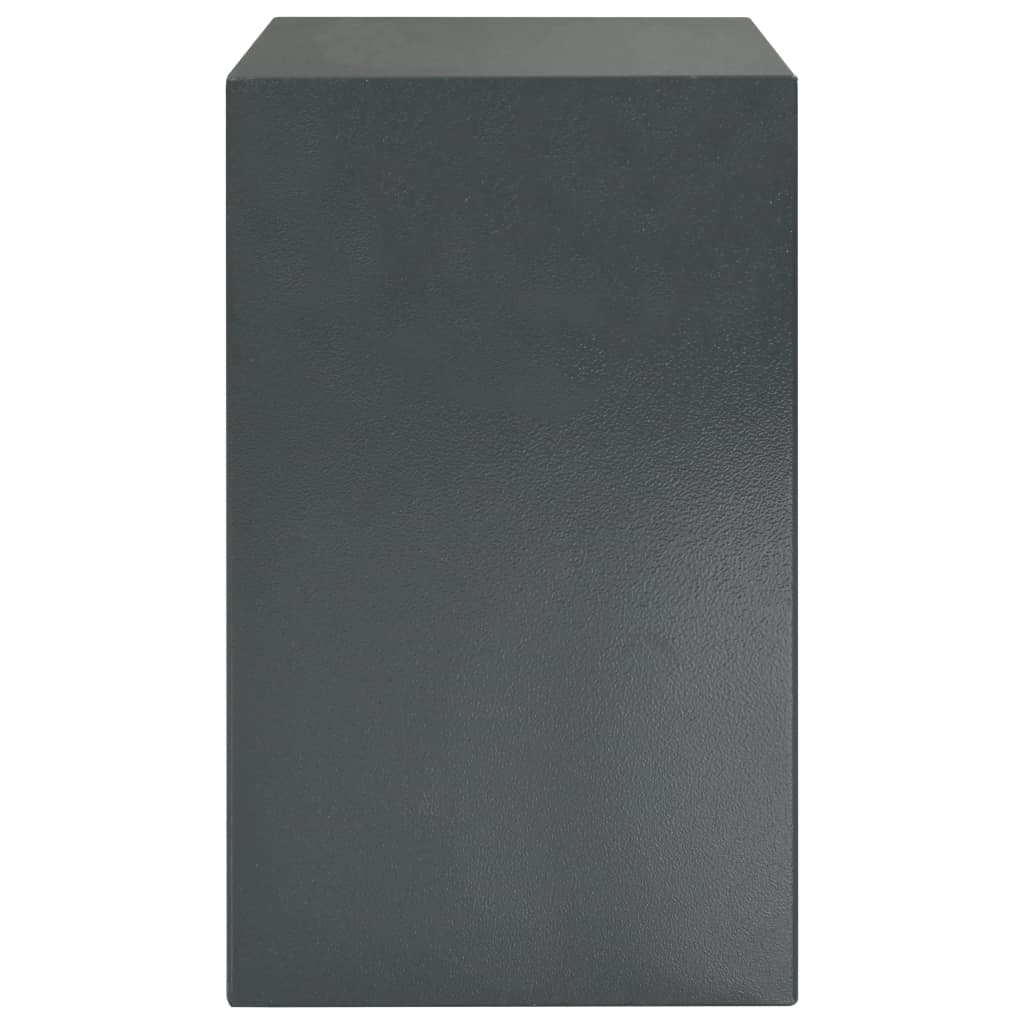 vidaXL Caja fuerte digital con huella gris oscuro 35x31x50 cm
