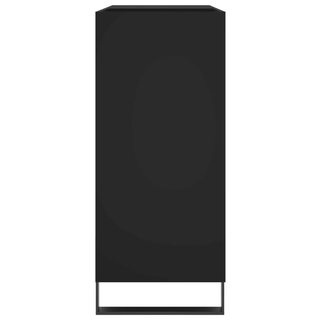 vidaXL Mueble para discos madera contrachapada negro 84,5x38x89 cm