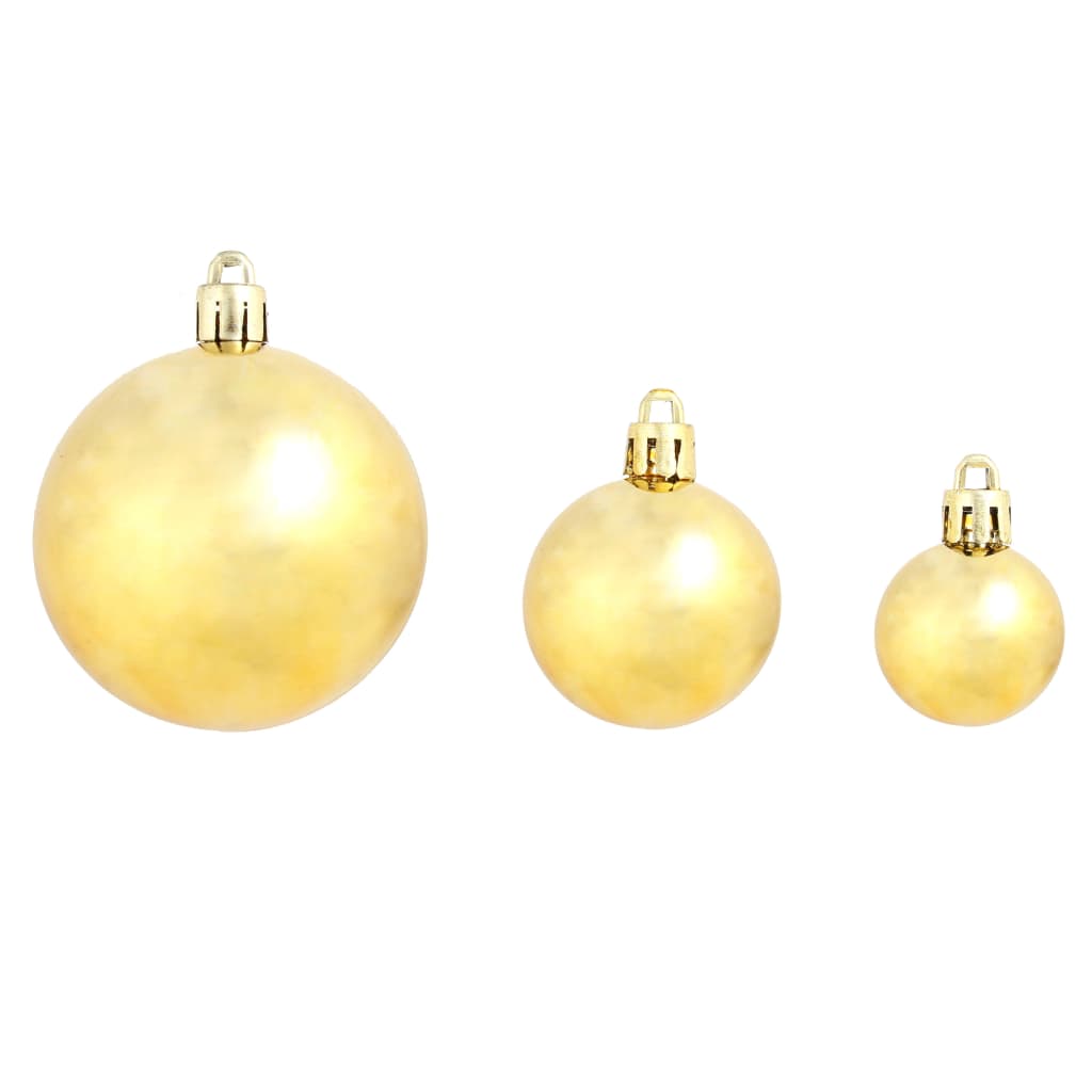 vidaXL Lote de bolas de Navidad 100 unidades doradas 3/4/6 cm