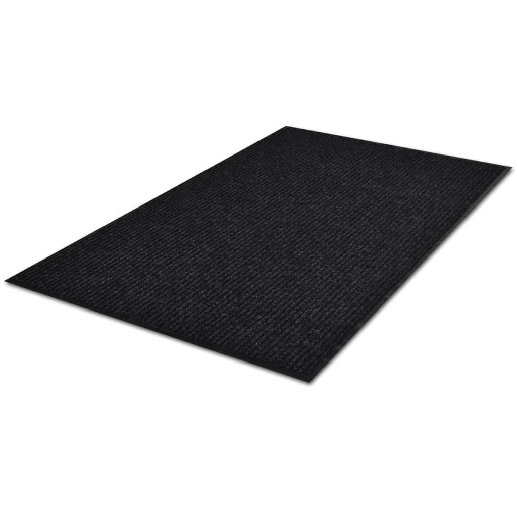 vidaXL Felpudo alfombra de entrada PVC negro 90x120 cm