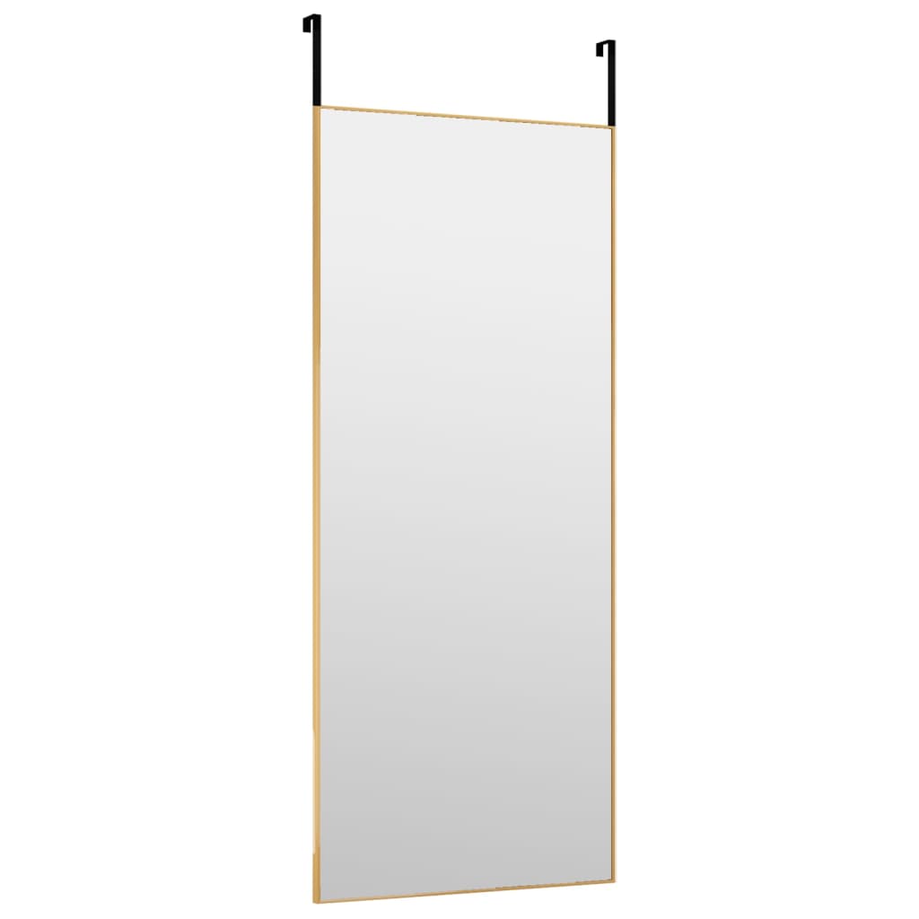 vidaXL Espejo de puerta cristal y aluminio dorado 40x100 cm