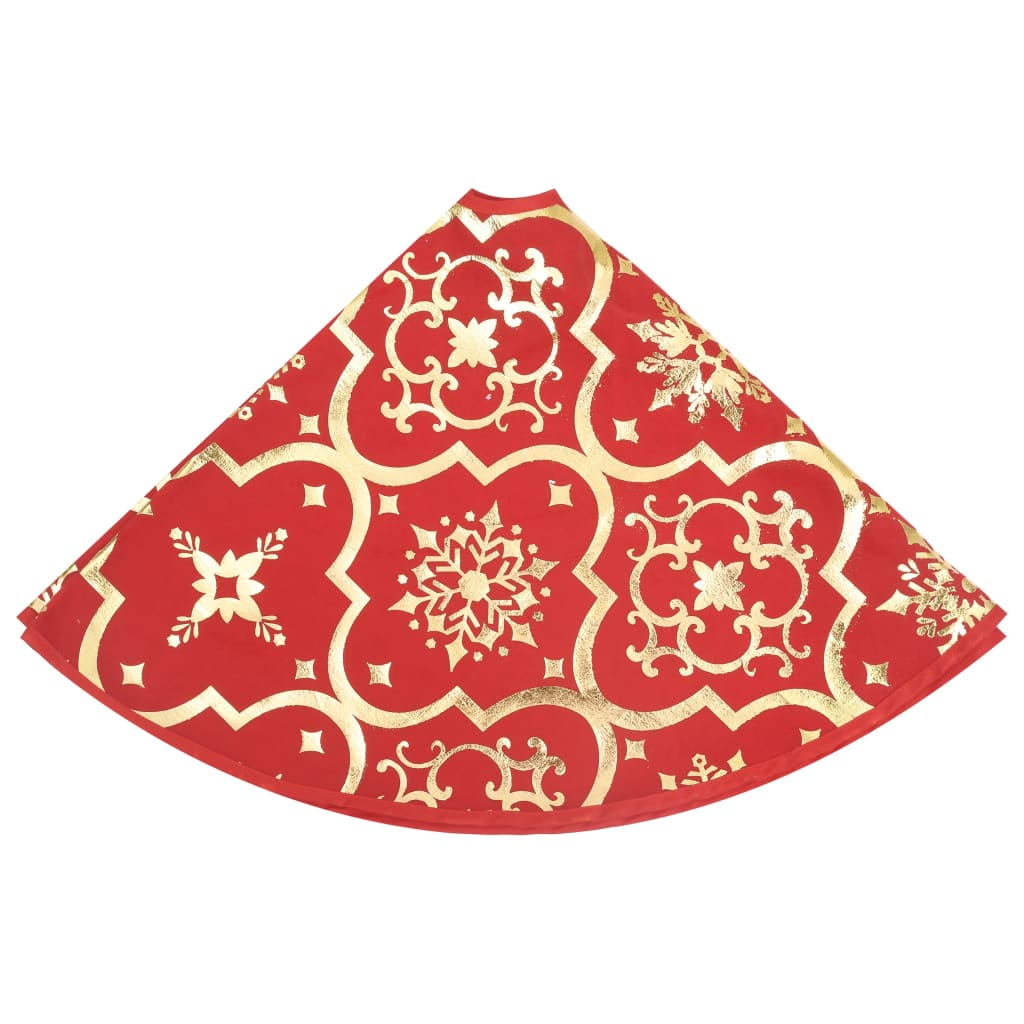 vidaXL Falda del árbol de Navidad de lujo con calcetín tela roja 150 cm