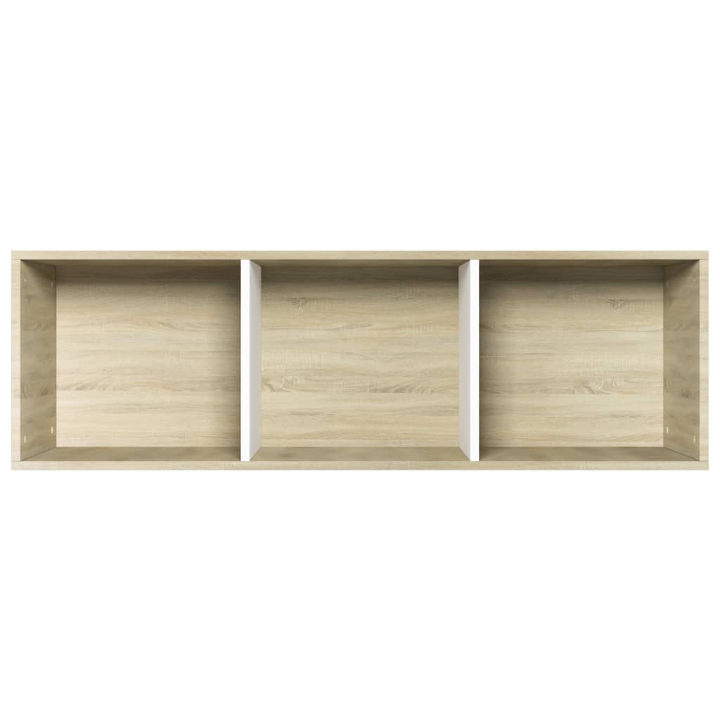 vidaXL Estantería libros madera contrachapada blanco roble 36x30x114cm