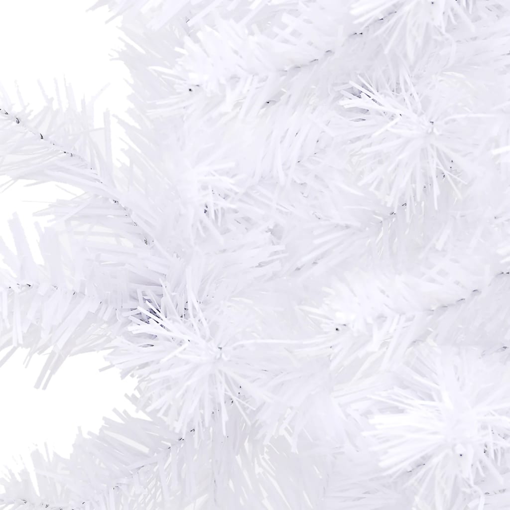 vidaXL Árbol de Navidad artificial de esquina blanco 180 cm PVC