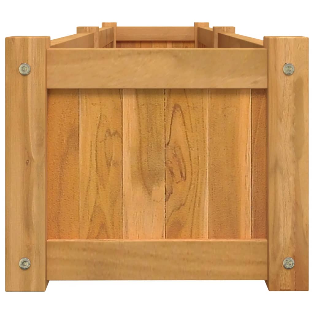 vidaXL Arriate de madera maciza de teca 150x30x25 cm