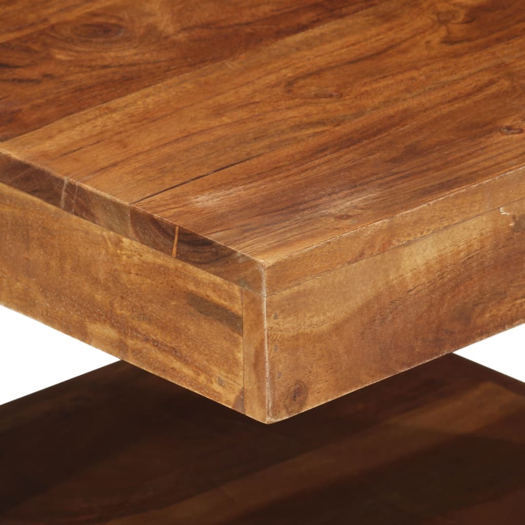 vidaXL Mesa de centro de madera maciza de acacia 45x45x40 cm
