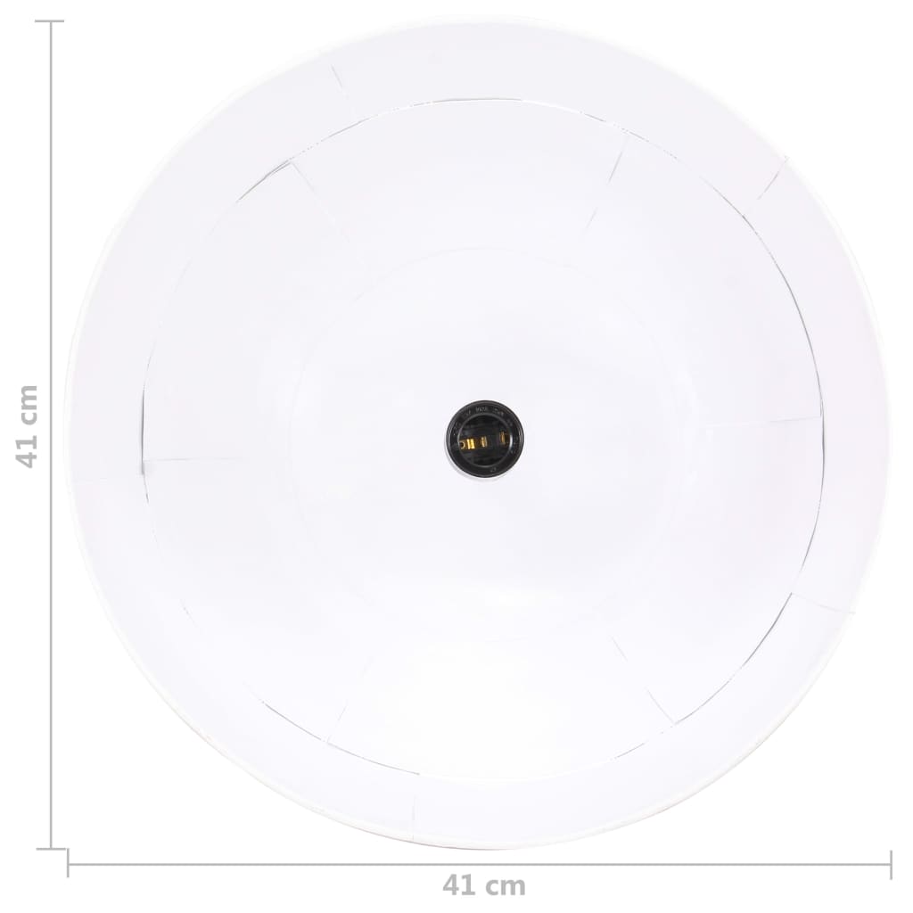 vidaXL Lámpara colgante vintage 25 W blanca redonda 41 cm E27