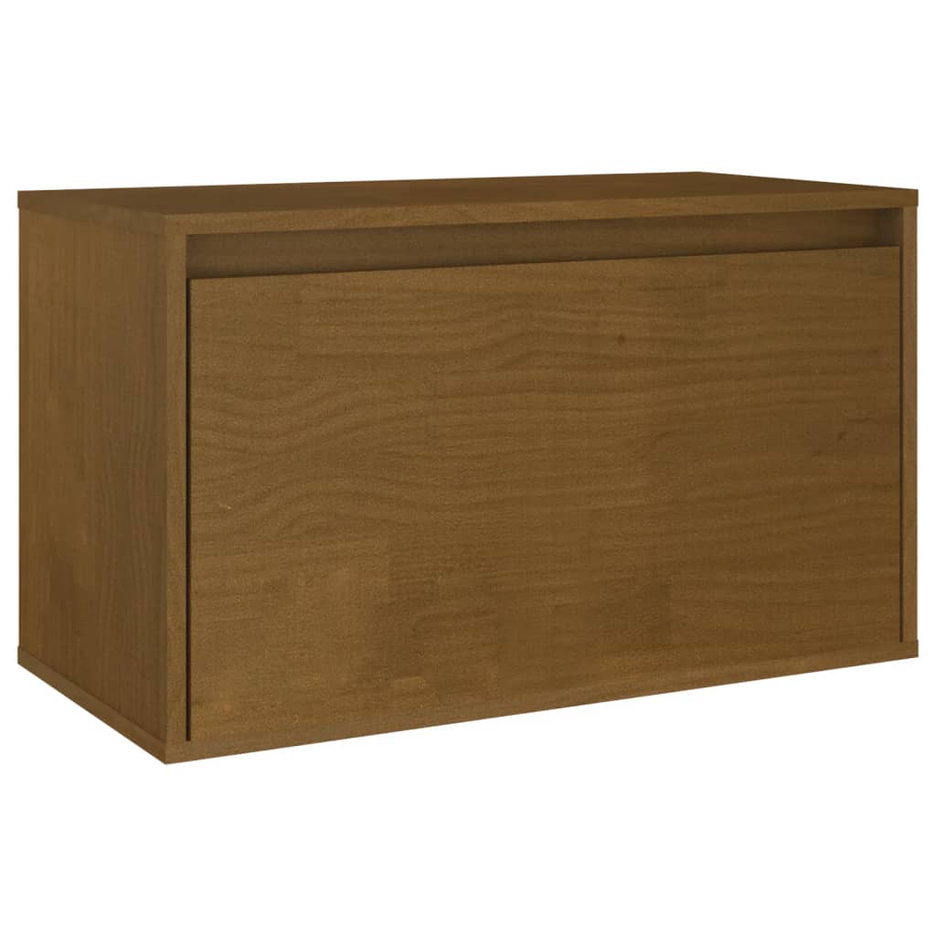 vidaXL Mueble de TV 3 piezas madera maciza de pino marrón miel
