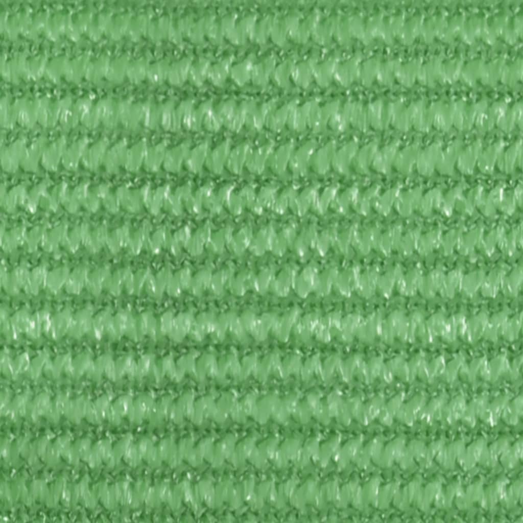 vidaXL Toldo de vela HDPE verde claro 160 g/m² 4x4x4 m