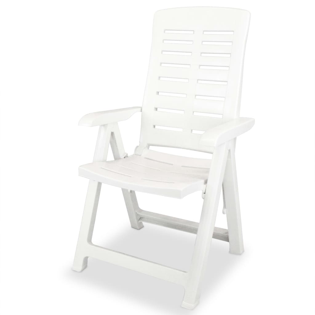 vidaXL Set de mesa y sillas bistró de jardín 3 piezas plástico blanco