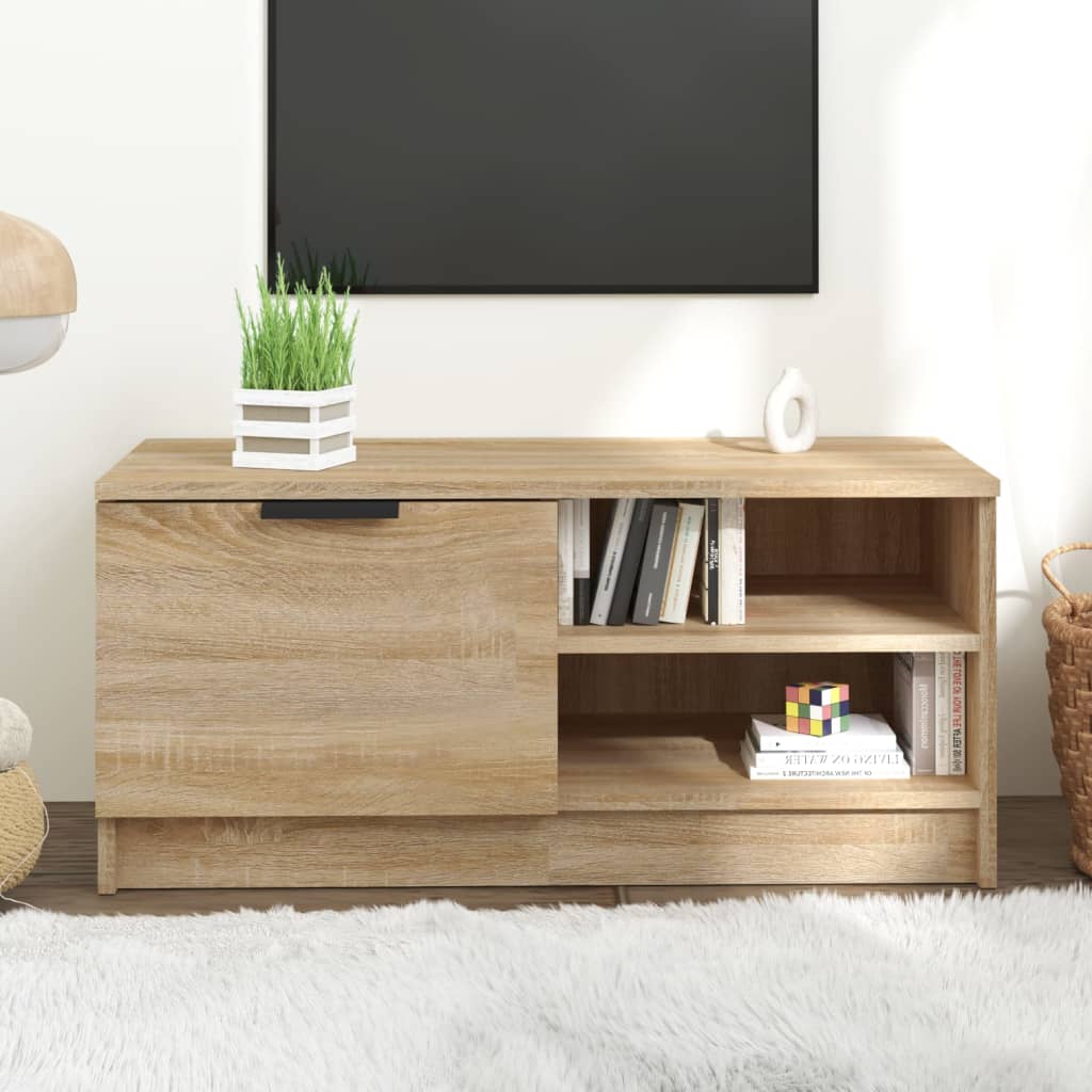vidaXL Mueble de TV madera contrachapada roble Sonoma 80x35x36,5 cm