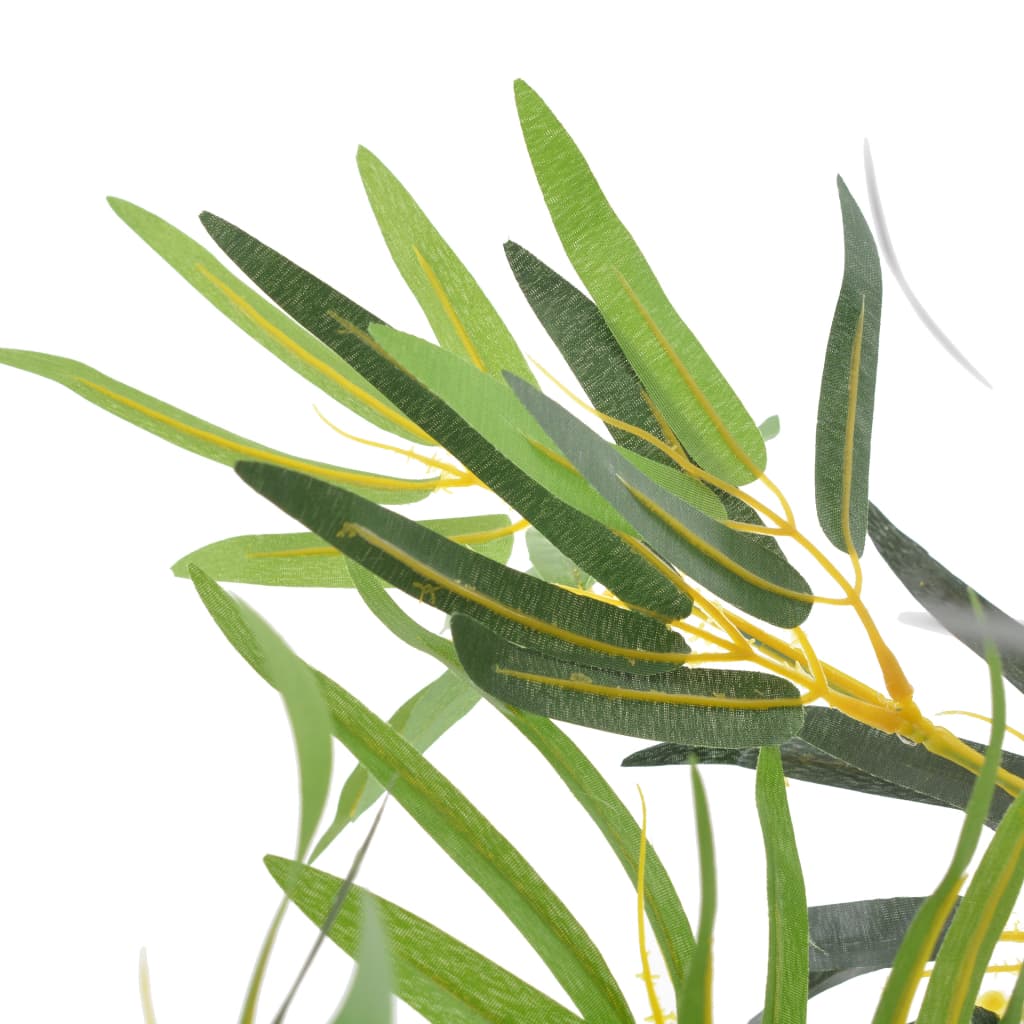 vidaXL Planta artificial bambú con macetero 160 cm verde