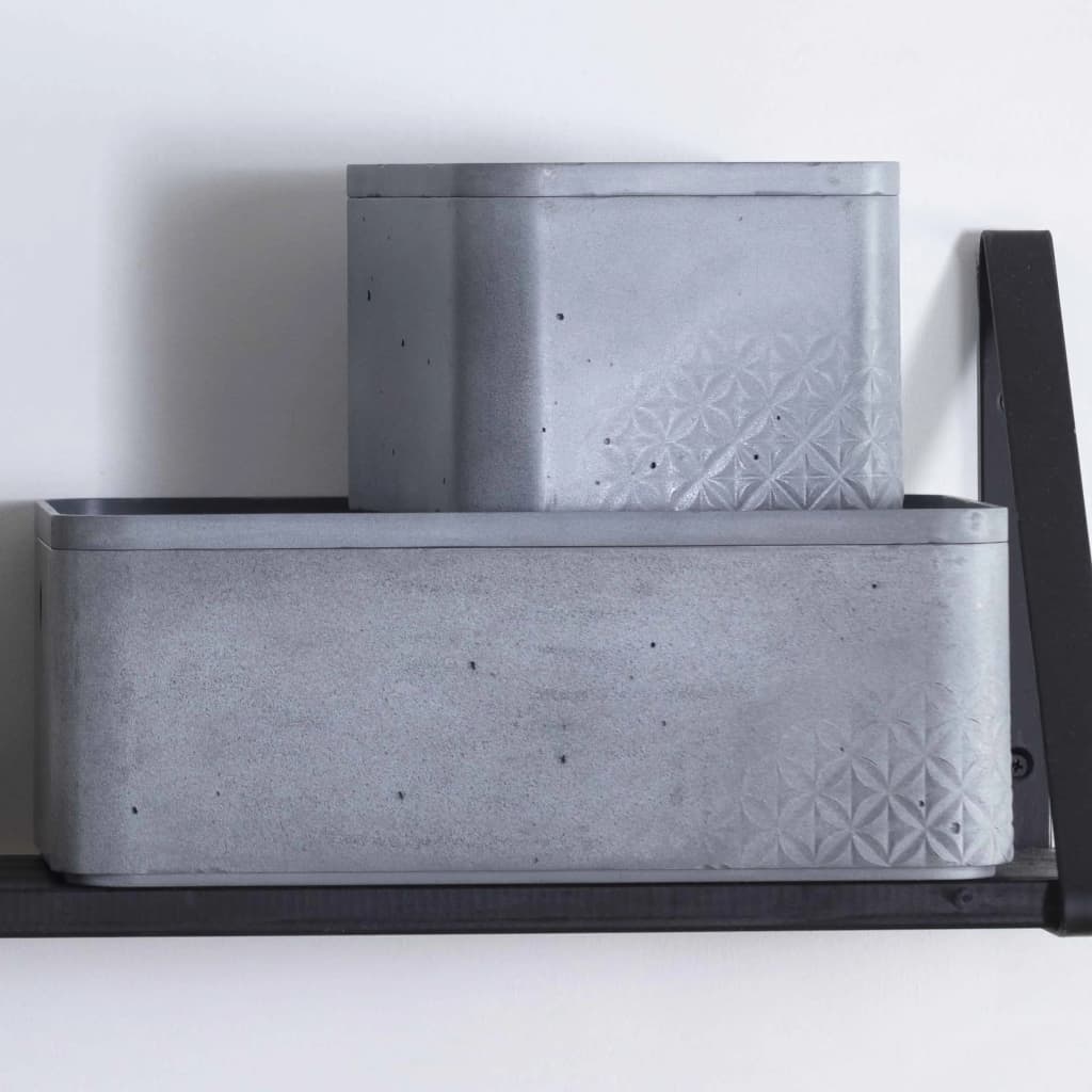Curver Cajas de almacenaje con tapa Beton 3 unidades M gris claro