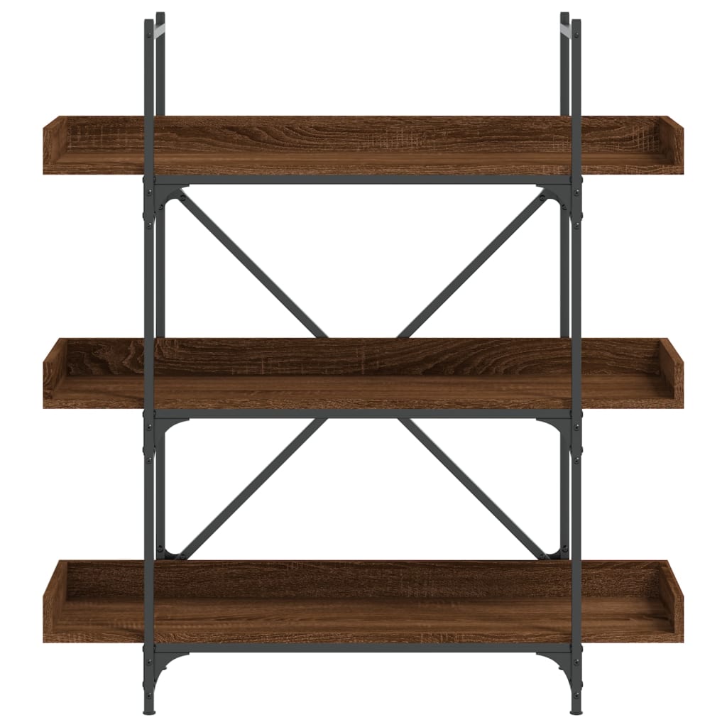 vidaXL Librería 3 estantes madera ingeniería marrón 100x33x108,5 cm