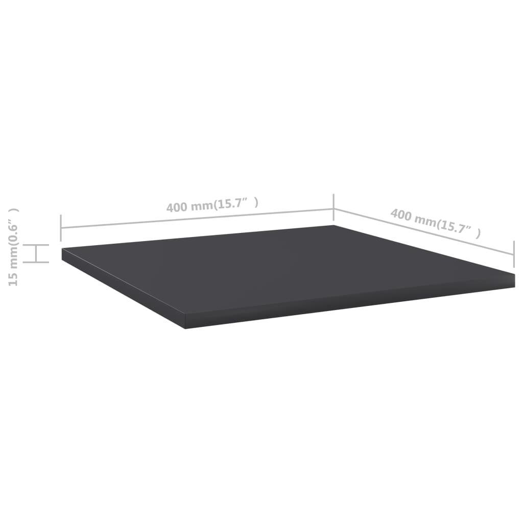 vidaXL Estantes para estantería 4 uds aglomerado gris 40x40x1,5 cm