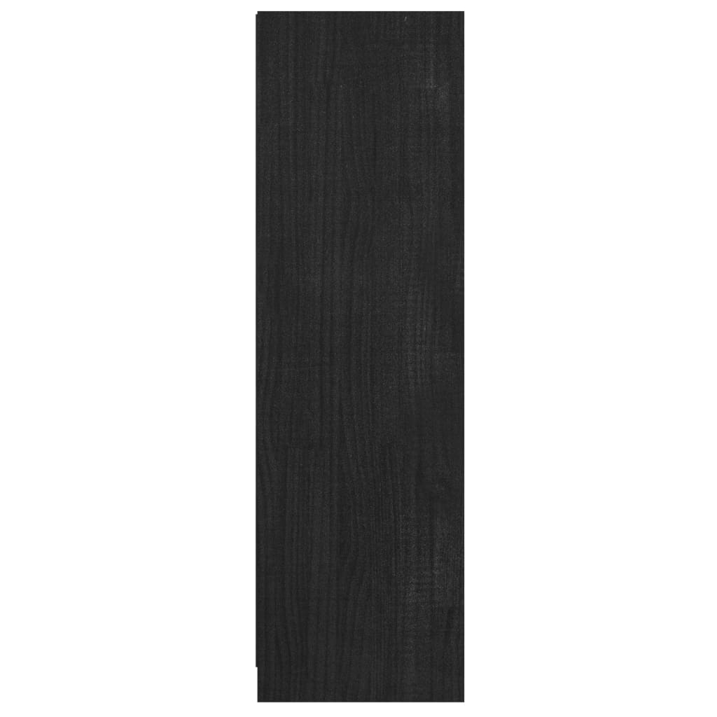 vidaXL Estantería/divisor de espacios madera pino negro 36x33x110 cm