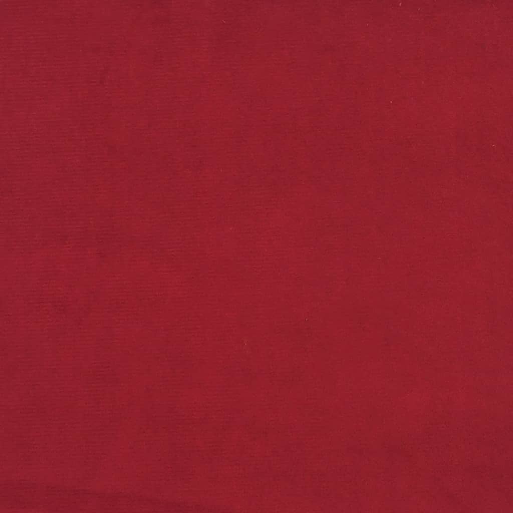 vidaXL Reposapiés de terciopelo rojo vino tinto 78x56x32 cm