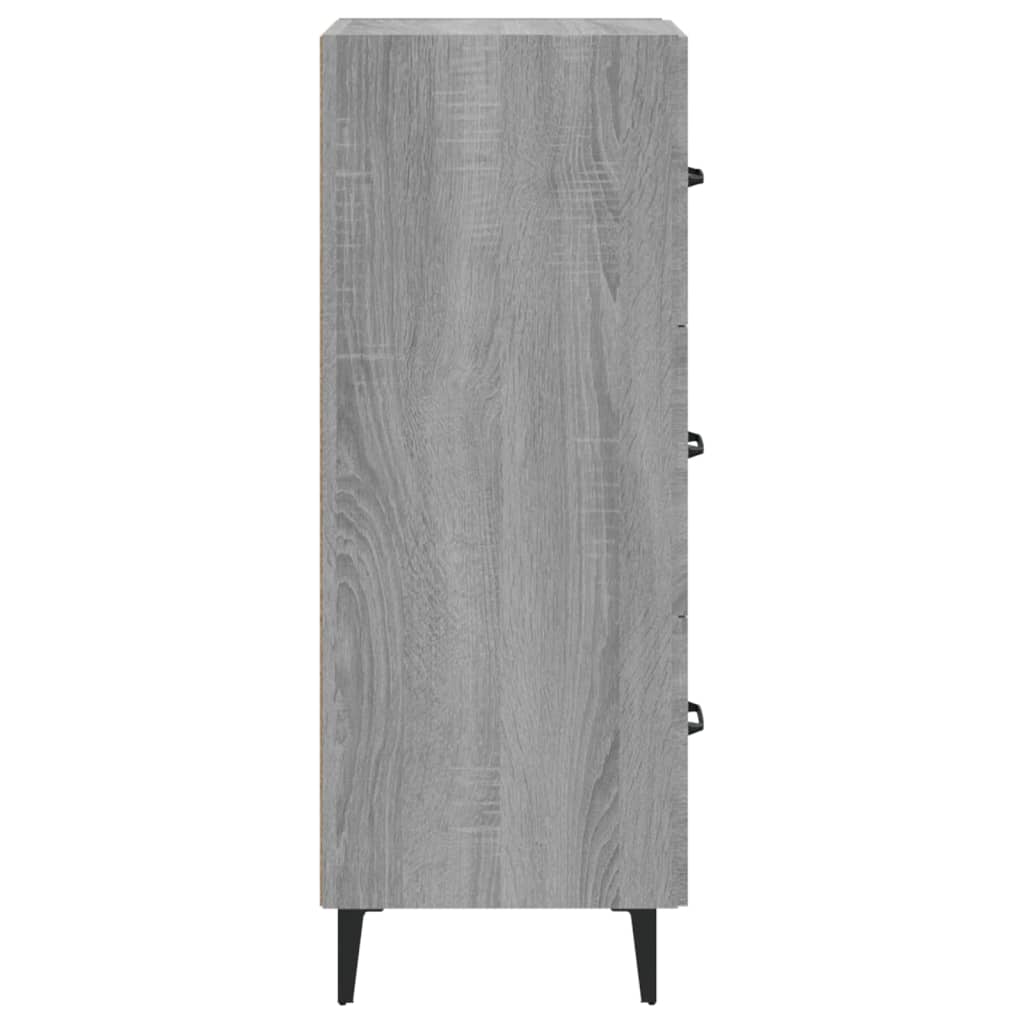 vidaXL Aparador madera de ingeniería gris Sonoma 34,5x34x90 cm
