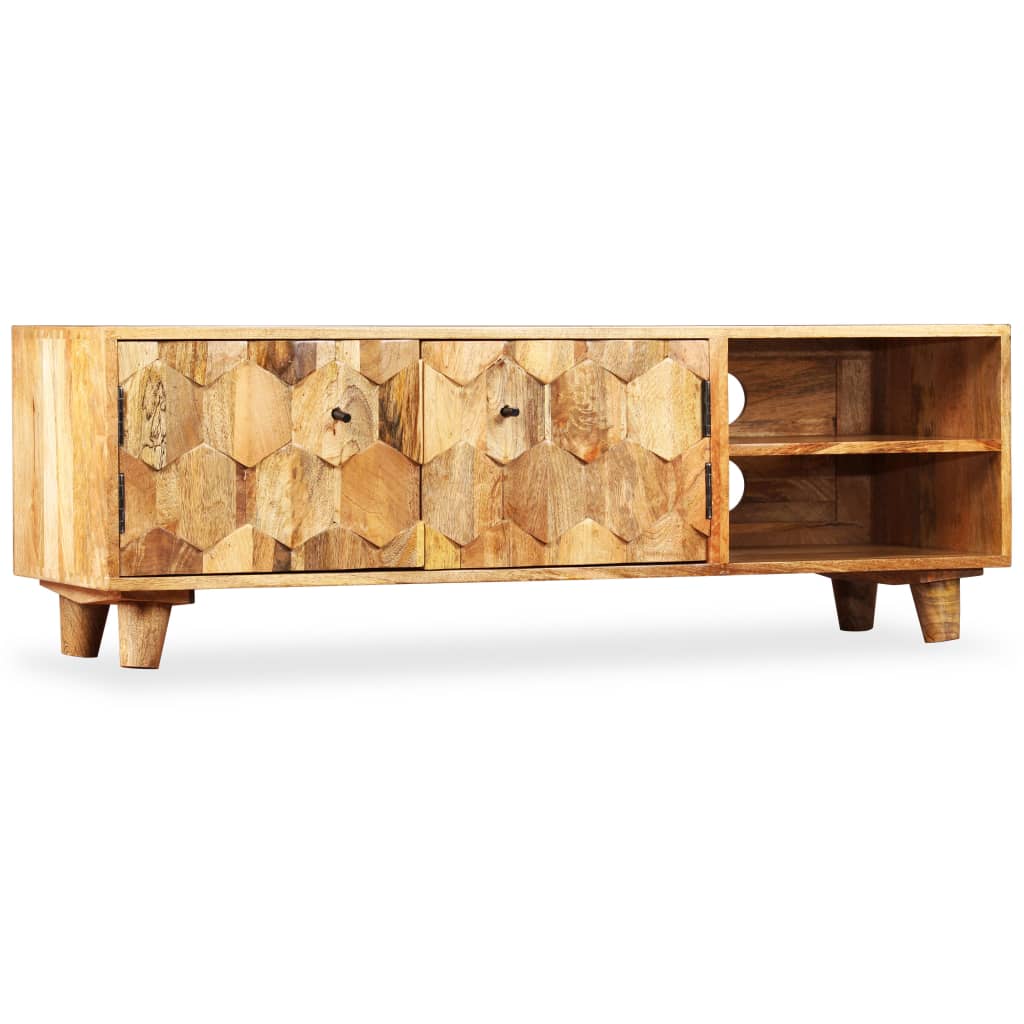 vidaXL Mueble para TV de madera maciza de mango 118x35x40 cm