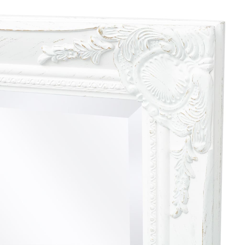 vidaXL Espejo de pared estilo barroco blanco 100x50 cm