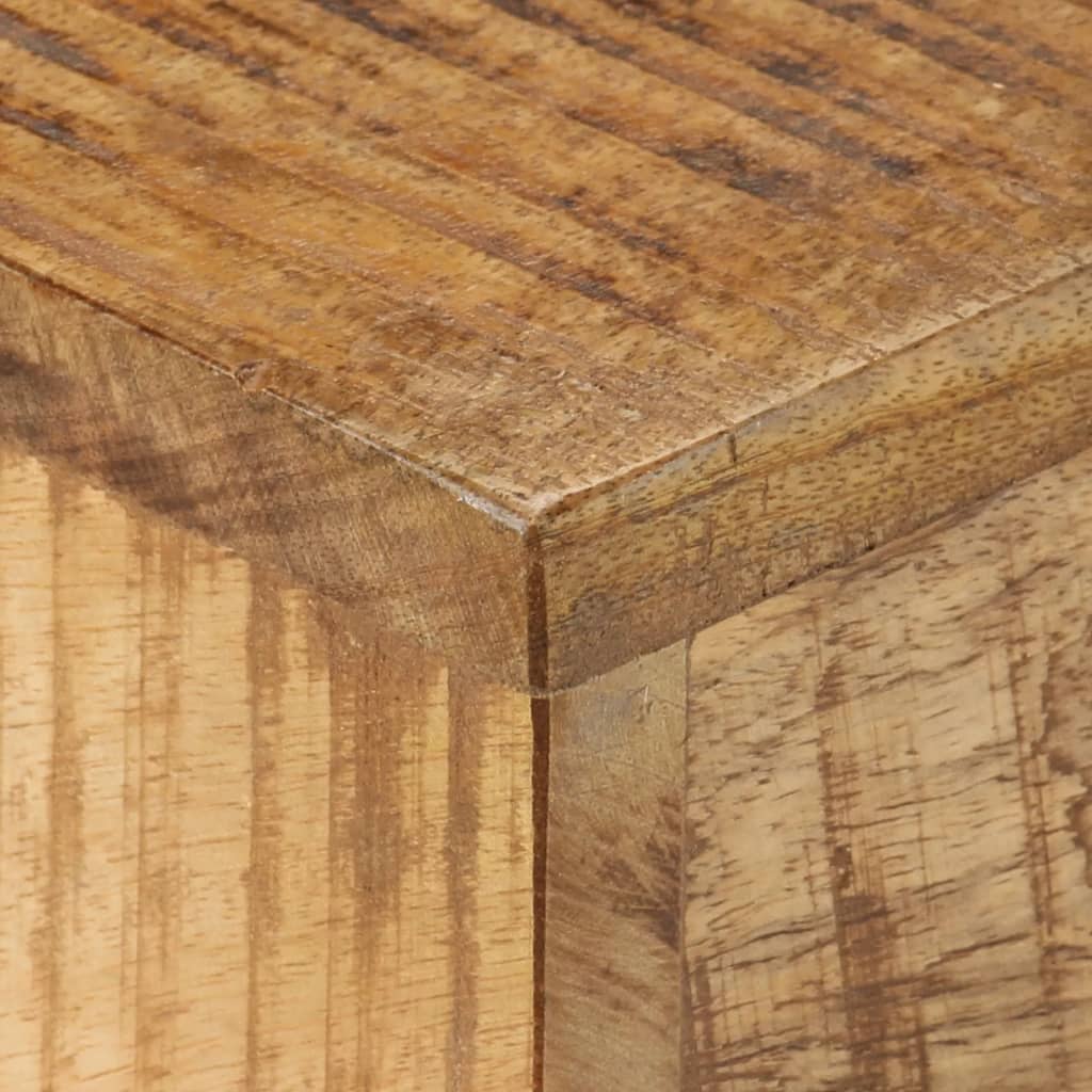 vidaXL Mesa de centro madera de mango rugosa 68x68x41 cm