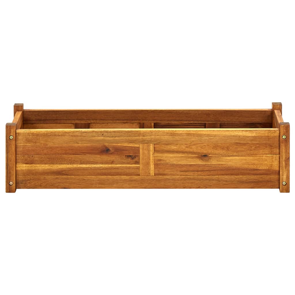 vidaXL Arriate de madera de acacia 100x30x25 cm