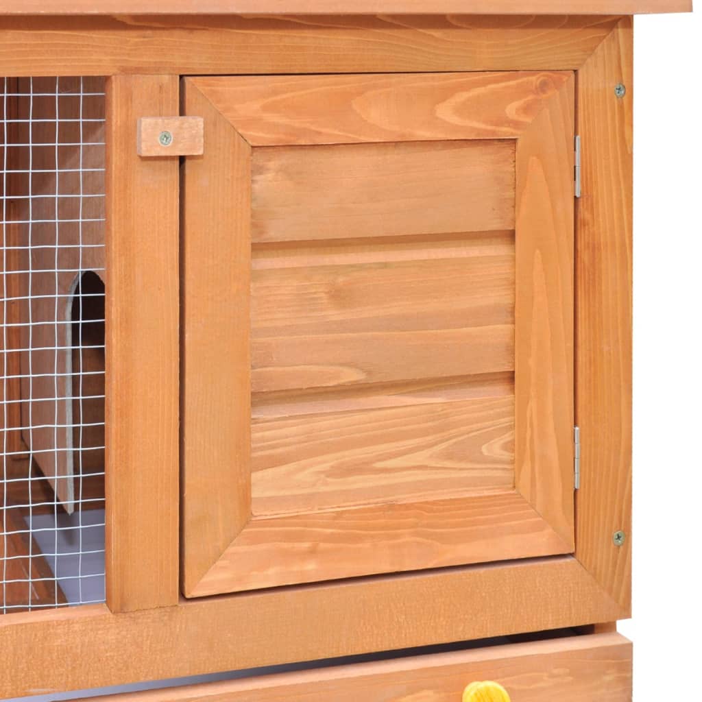 vidaXL Casa de animales pequeños jaula conejera 1 puerta madera