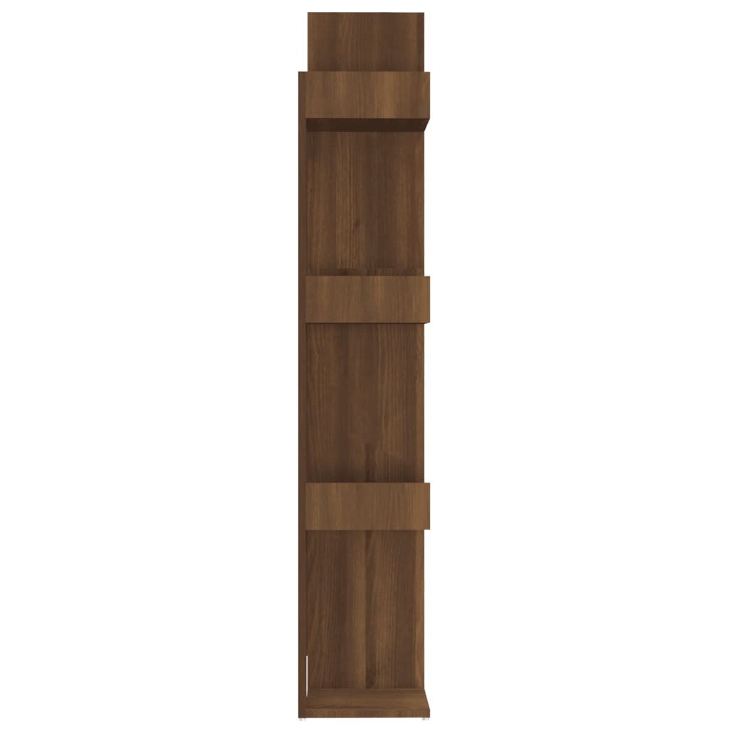 vidaXL Estantería de madera contrachapada marrón roble 86x25,5x140 cm