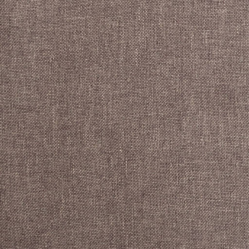 vidaXL Reposapiés de tela gris taupe 78x56x32 cm