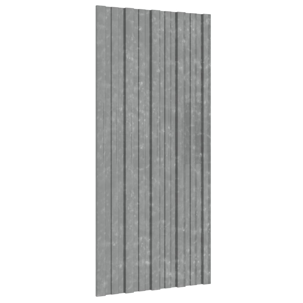 vidaXL Panel para tejado acero galvanizado plata 12 unidades 100x45 cm