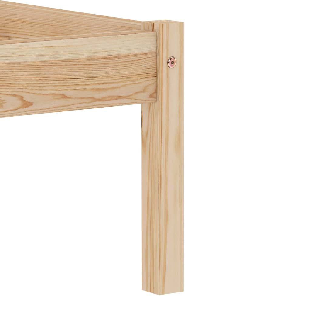 vidaXL Estructura de cama de madera maciza de pino 90x200 cm