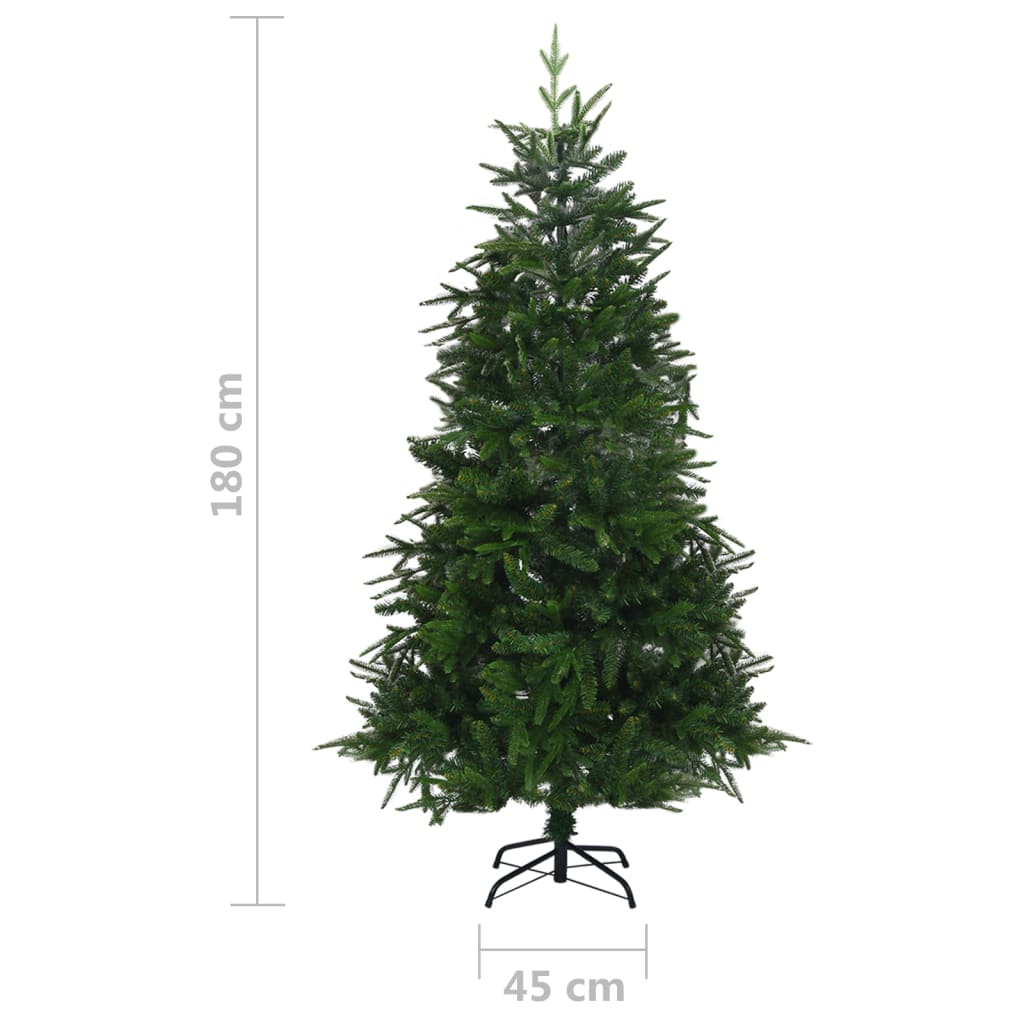 vidaXL Árbol de Navidad artificial con LEDs y bolas PVC verde 180 cm