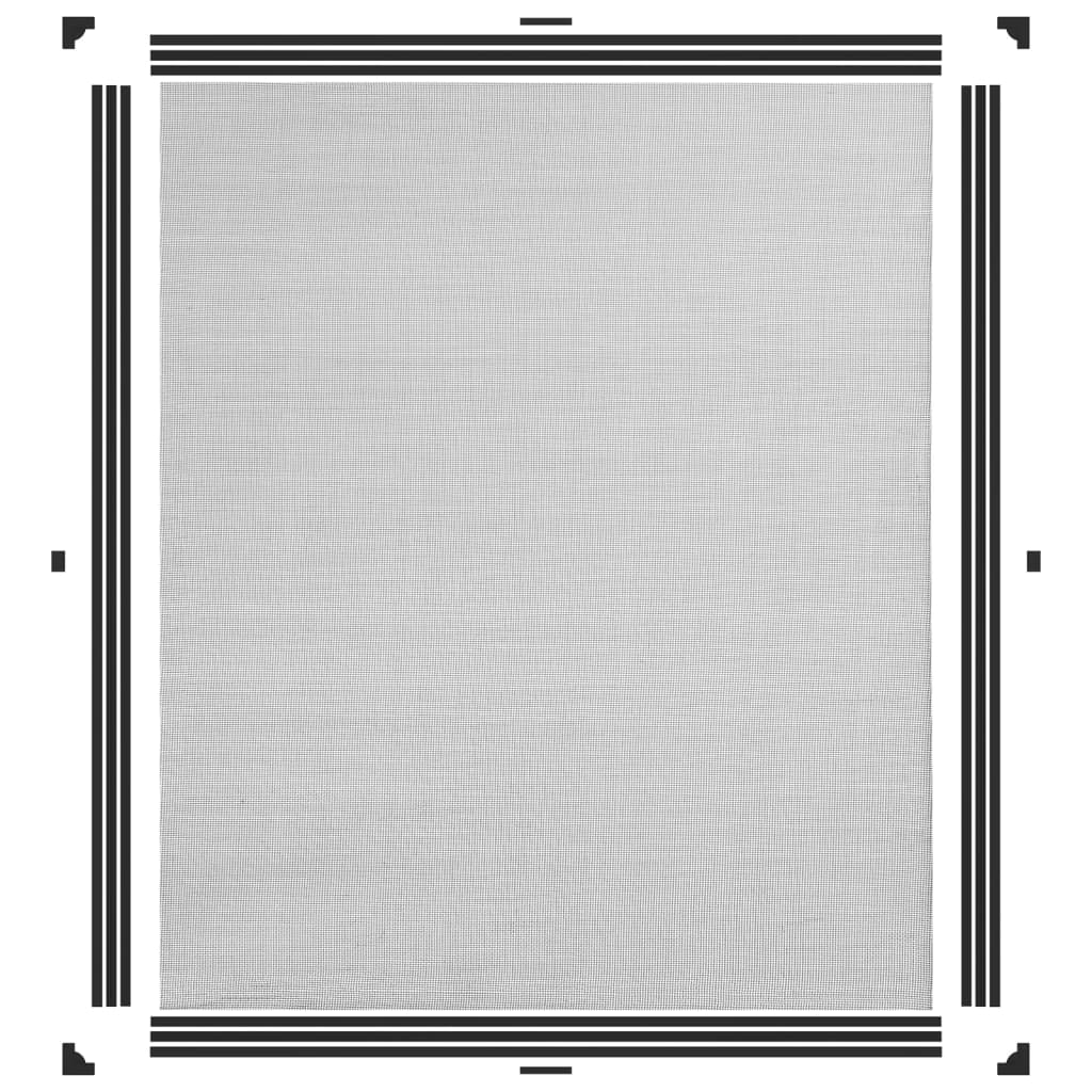 vidaXL Mosquitera magnética ventana antracita fibra vidrio 100x120 cm