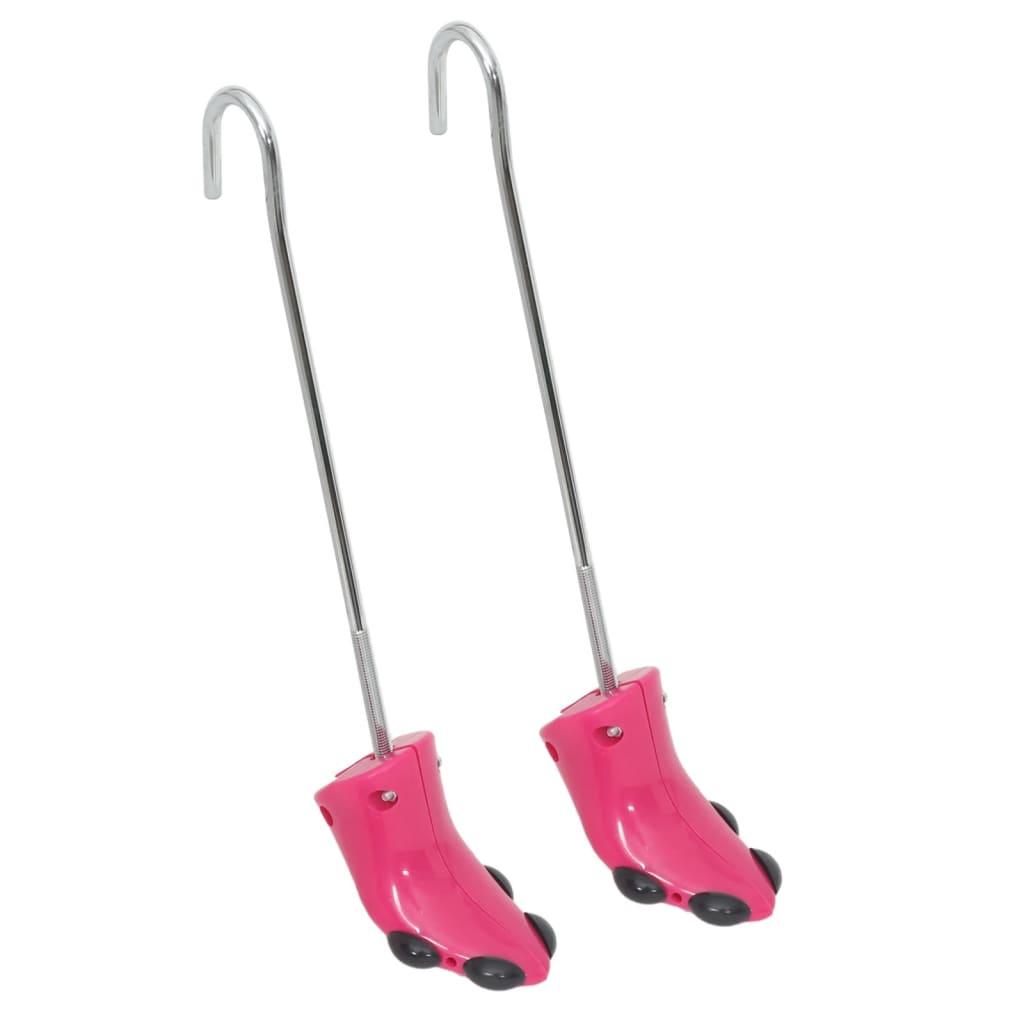 vidaXL Ensanchadores de botas con horma plástico rosa EU 34-40