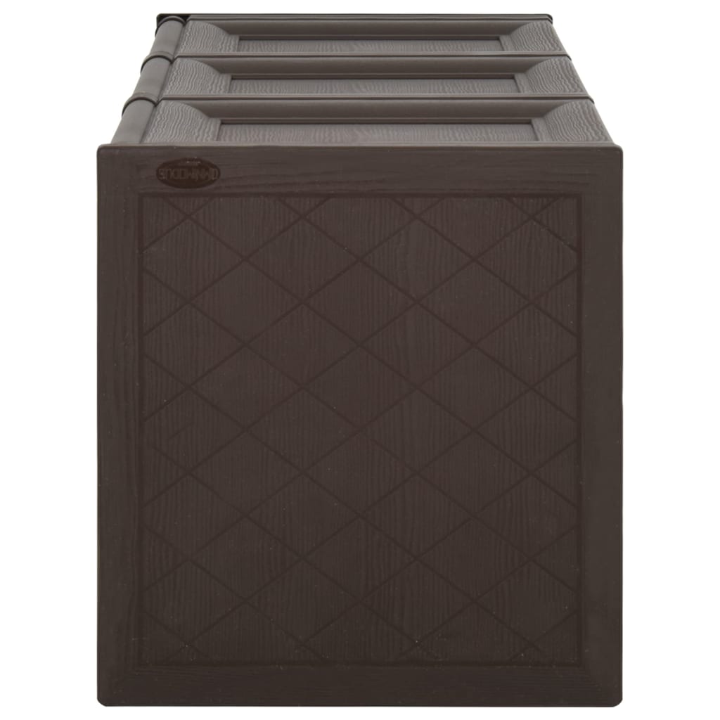 vidaXL Caja de cojines marrón 130 L 125x40x42 cm