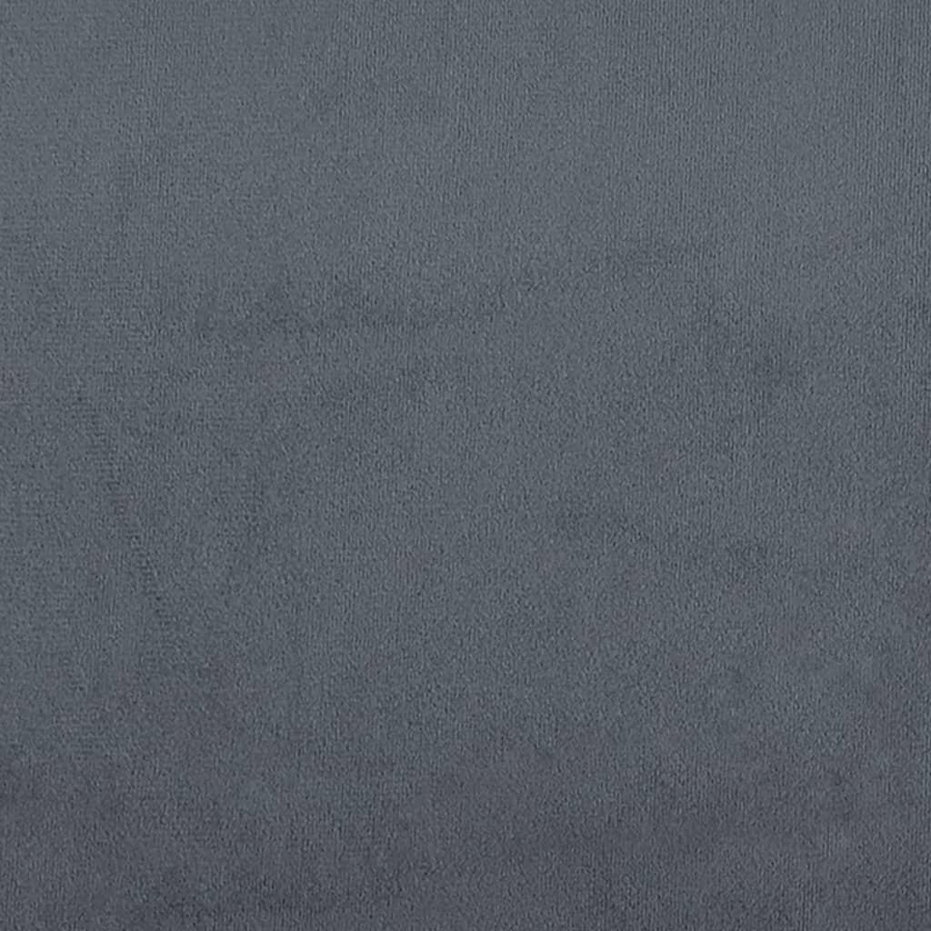 vidaXL Reposapiés de terciopelo gris oscuro 60x50x41 cm