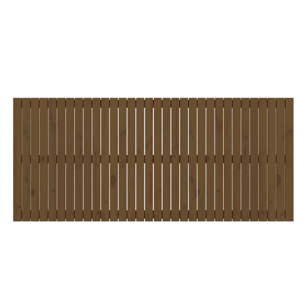 vidaXL Cabecero cama pared madera maciza pino marrón miel 204x3x90 cm