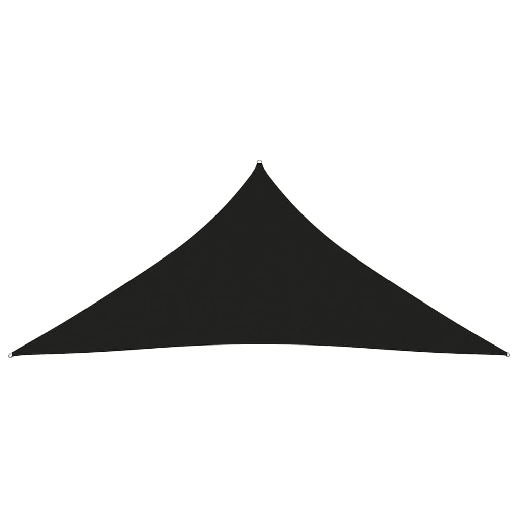 vidaXL Toldo de vela triangular tela Oxford negro 5x5x5 m