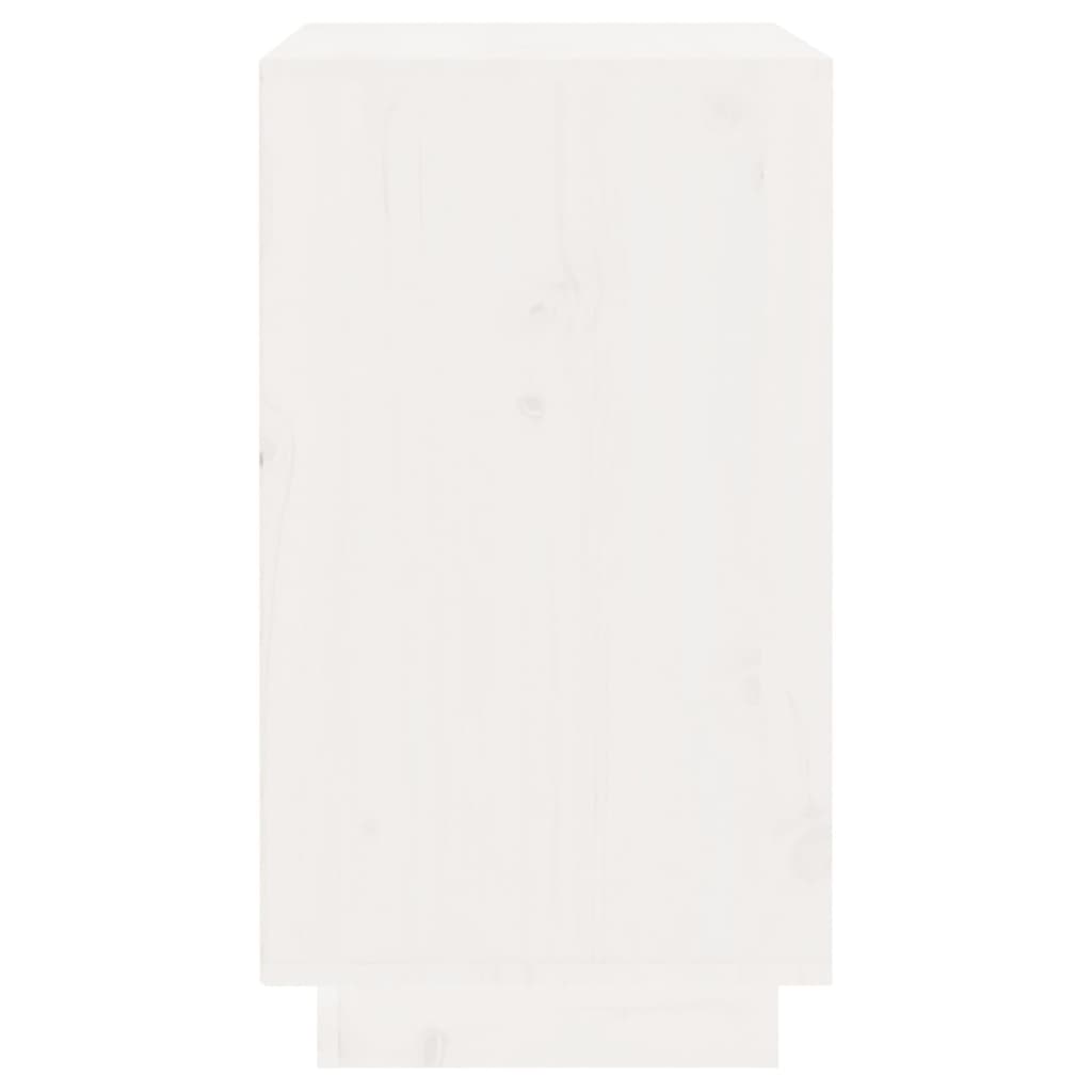 vidaXL Botellero de madera maciza de pino blanco 55,5x34x61 cm