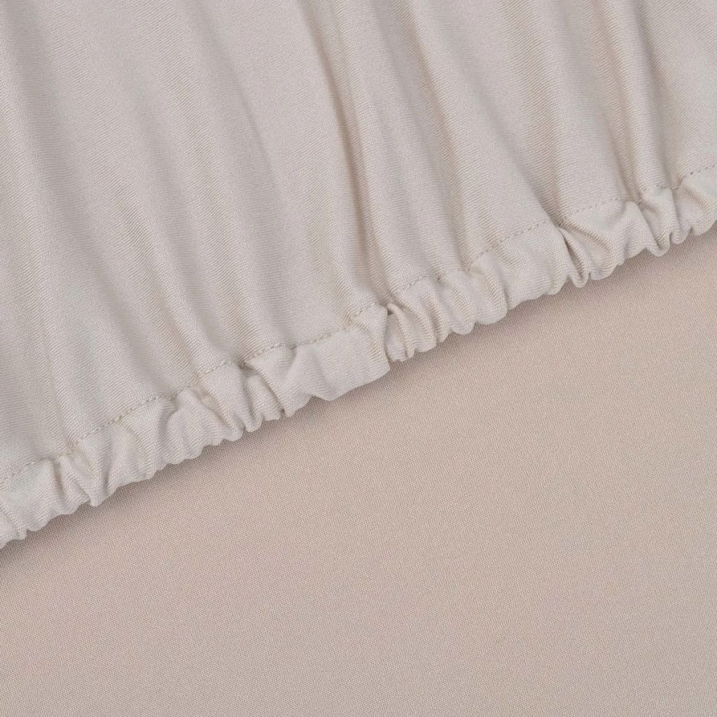 vidaXL funda elástica para sofá de tela jersey de poliéster color beige
