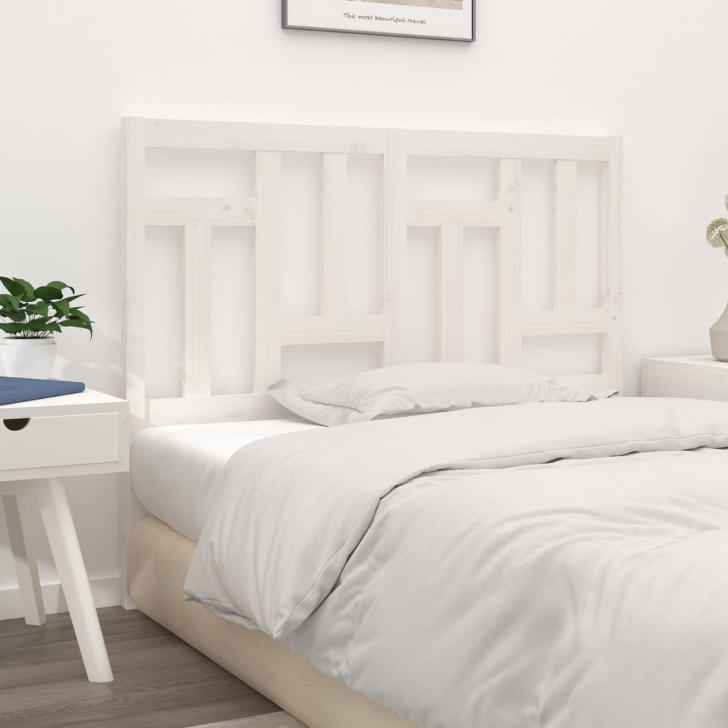 vidaXL Cabecero de cama madera maciza de pino blanco 140,5x4x100 cm