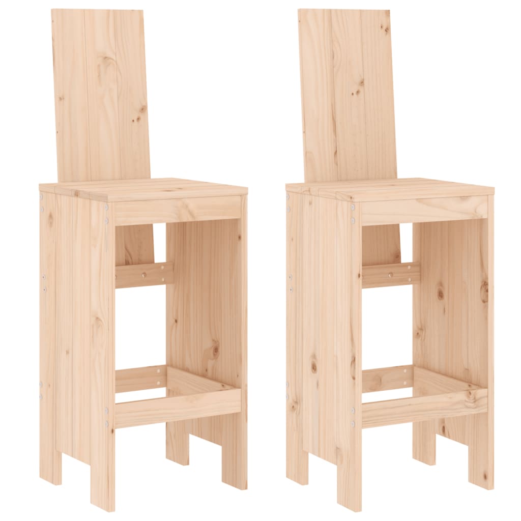 vidaXL Set de mesa y taburetes altos 3 piezas madera maciza de pino