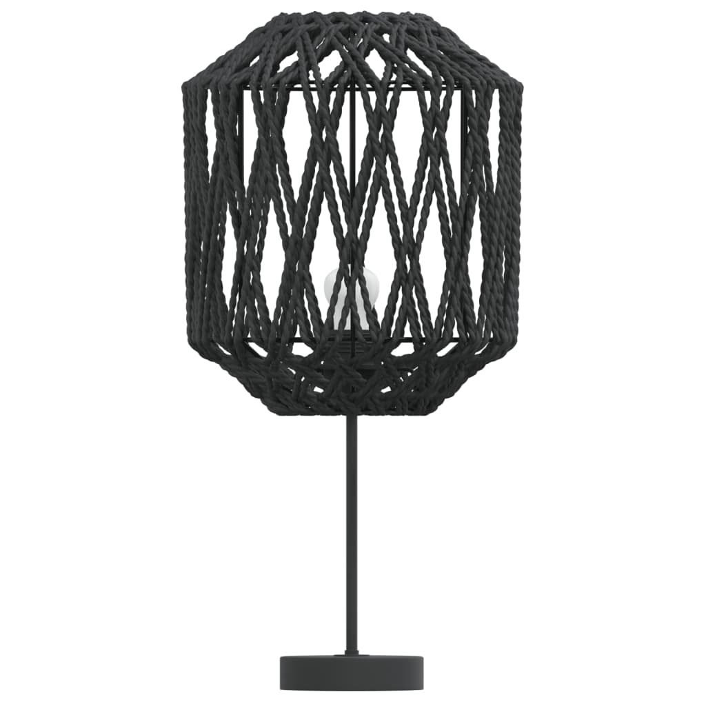 vidaXL Pantalla de lámpara hierro y papel negra Ø23x28 cm