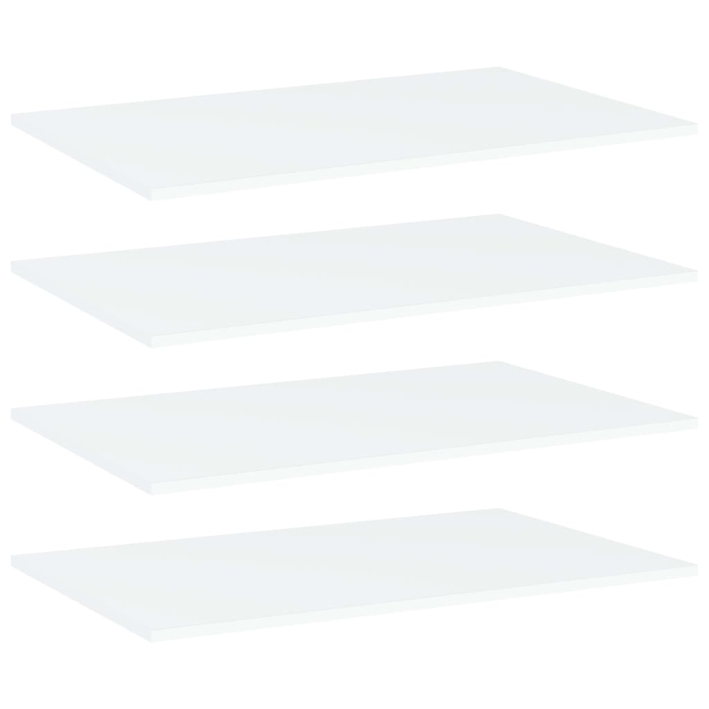 vidaXL Estantes para estantería 4 uds contrachapada blanco 80x50x1,5cm